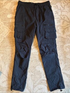 Mens PACSUN Black Cargo Pants - Size S